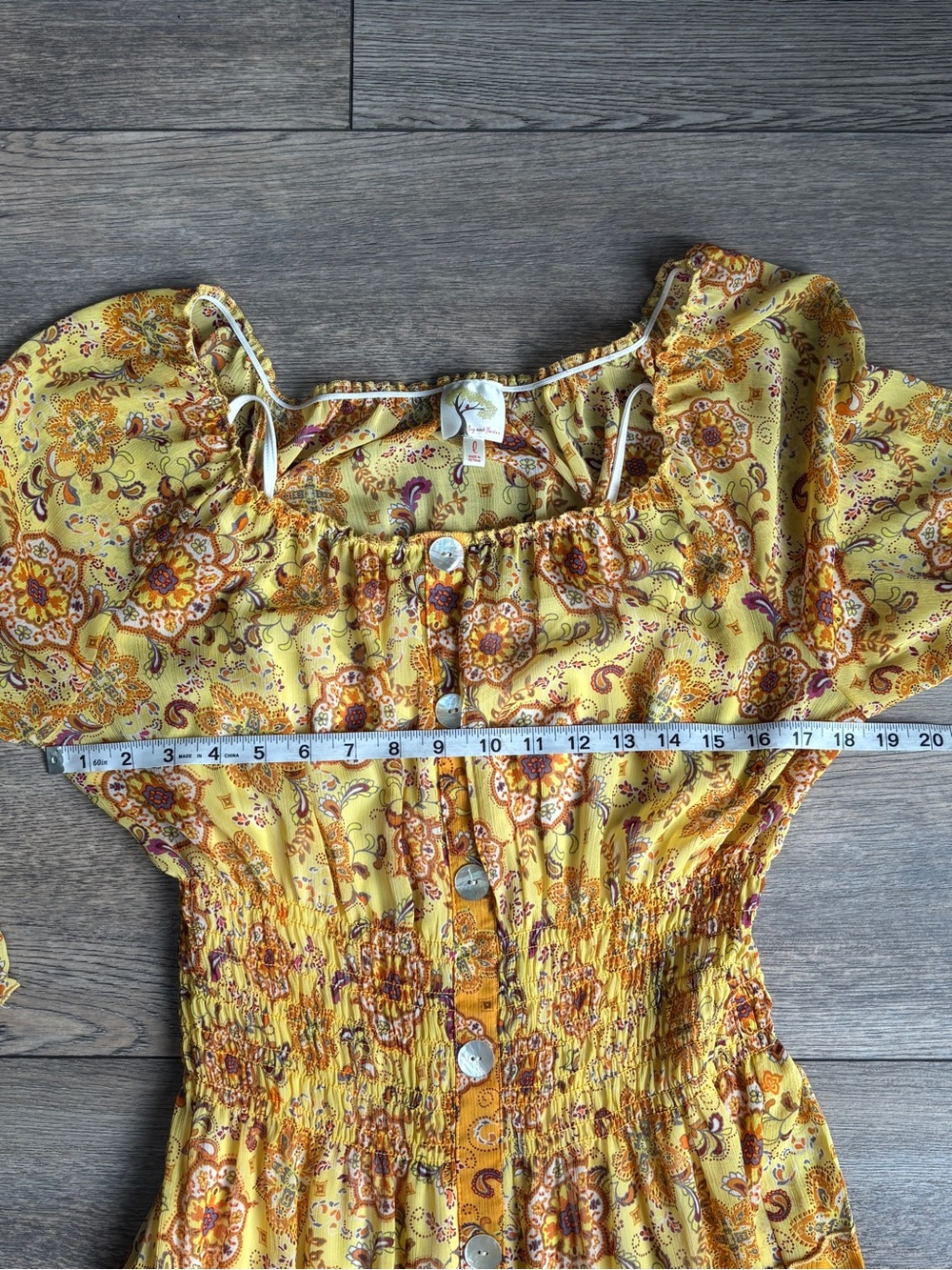 NWT Fig And Flower Boho Tiered Orange Yellow Red Maxi Dress Sz Large - Picture 8 of 14